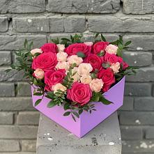 Цветочная композиция из Розы в коробке в Советске Кировской области