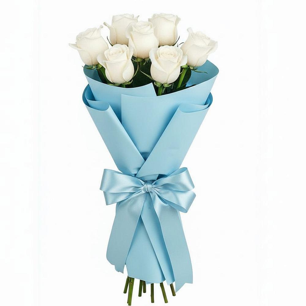 Букет 7 белых роз Проуд в Советске Кировской области