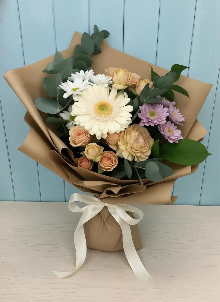 Букет цветов из: Герберы и Хризантемы в Советске Кировской области
