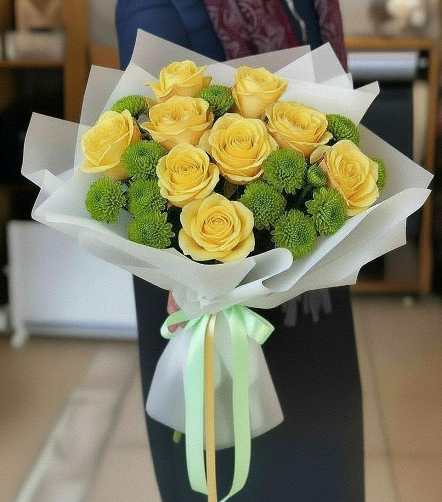 Букет цветов из: Хризантемы и Розы в Советске Кировской области