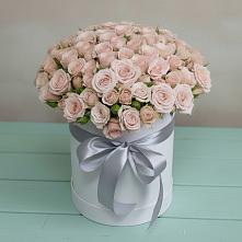 Цветочная композиция из Розы в шляпной коробке в Советске Кировской области