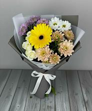 Букет цветов из:  Розы, Герберы и Хризантемы в Советске Кировской области