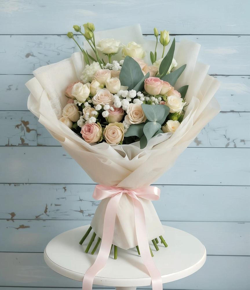 Букет цветов из: Розы и Лизиантусы в Советске Кировской области