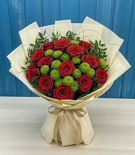 Букет цветов из:  Розы и Хризантемы #REPLACE_PRED# Советске Кировской области