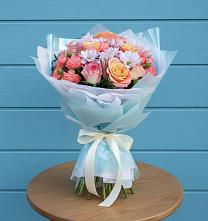 Букет цветов из:  Хризантемы и Розы в Советске Кировской области